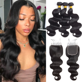 1b/27 Body Wave Bundles With Closure