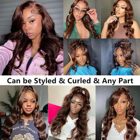 Brown Transparent Lace Frontal Wig