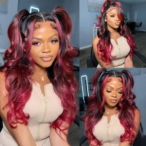 Highlight Burgundy HD Frontal Wig