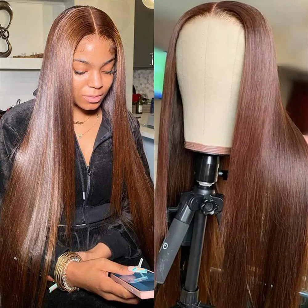 Brown Transparent Lace Frontal Wig