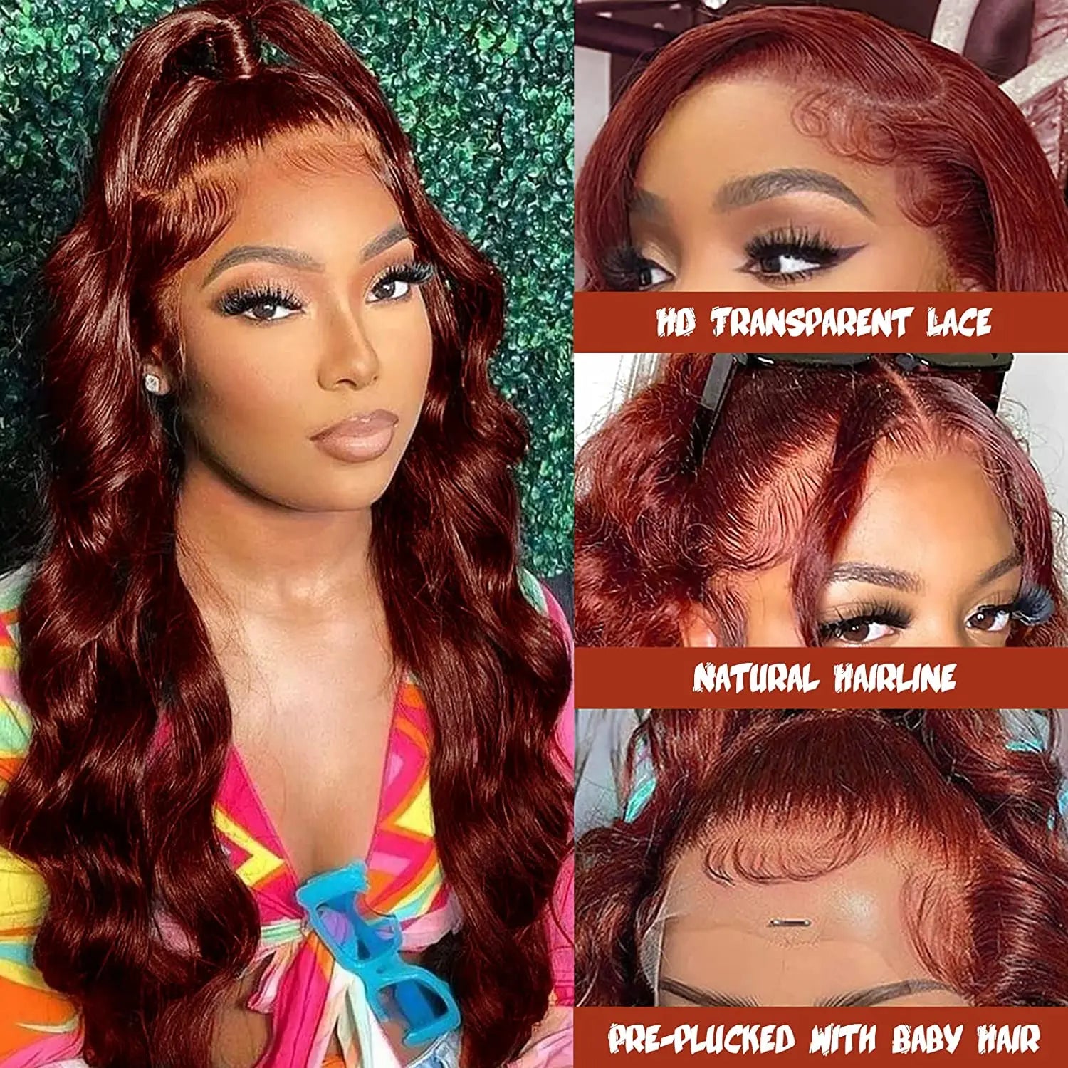 Burgundy Lace Frontal Wig