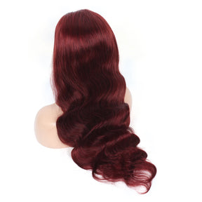 13x6 HD Burgundy Body Wave Lace Frontal Wig