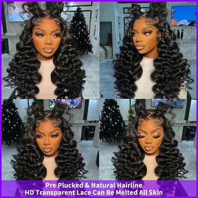 Loose Wave Transparent Frontal Wig