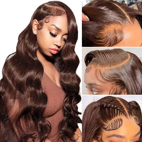 Brown Transparent Lace Frontal Wig