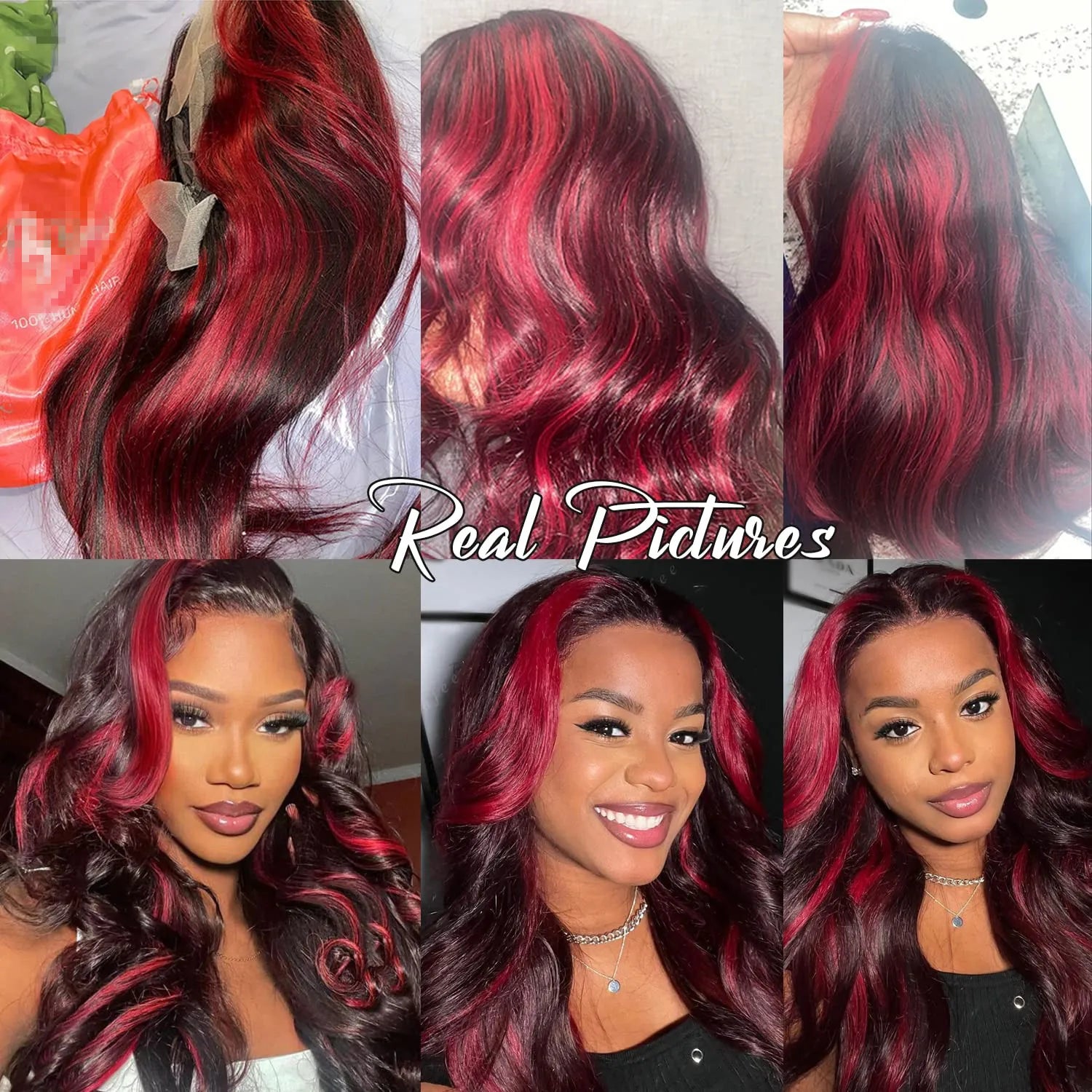 Highlight Burgundy HD Frontal Wig