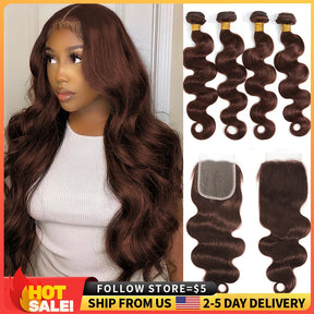 Body Wave Colored Bundles With Closure